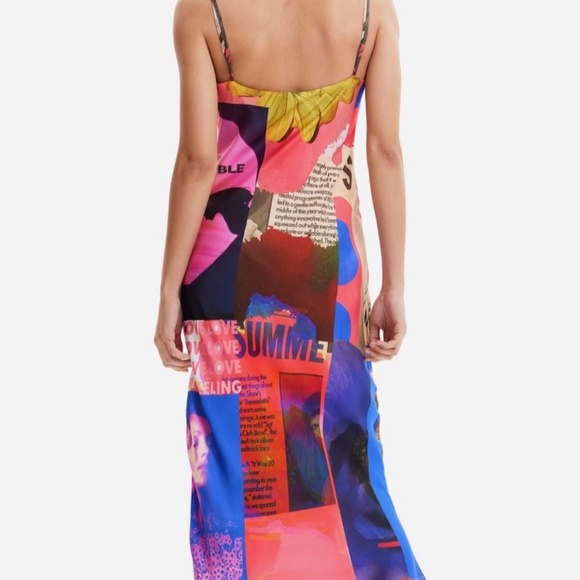 NWT Desigual Collage Midi Dress Montpellier - Picture 2 of 10